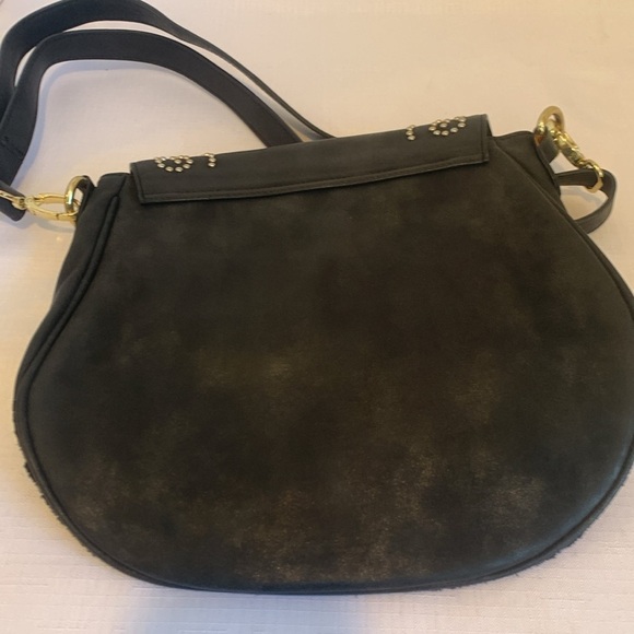 Imoshion Studded Black Bag Saddlebag Shoulder or Crossbody Purse Faux Leather - Picture 5 of 8